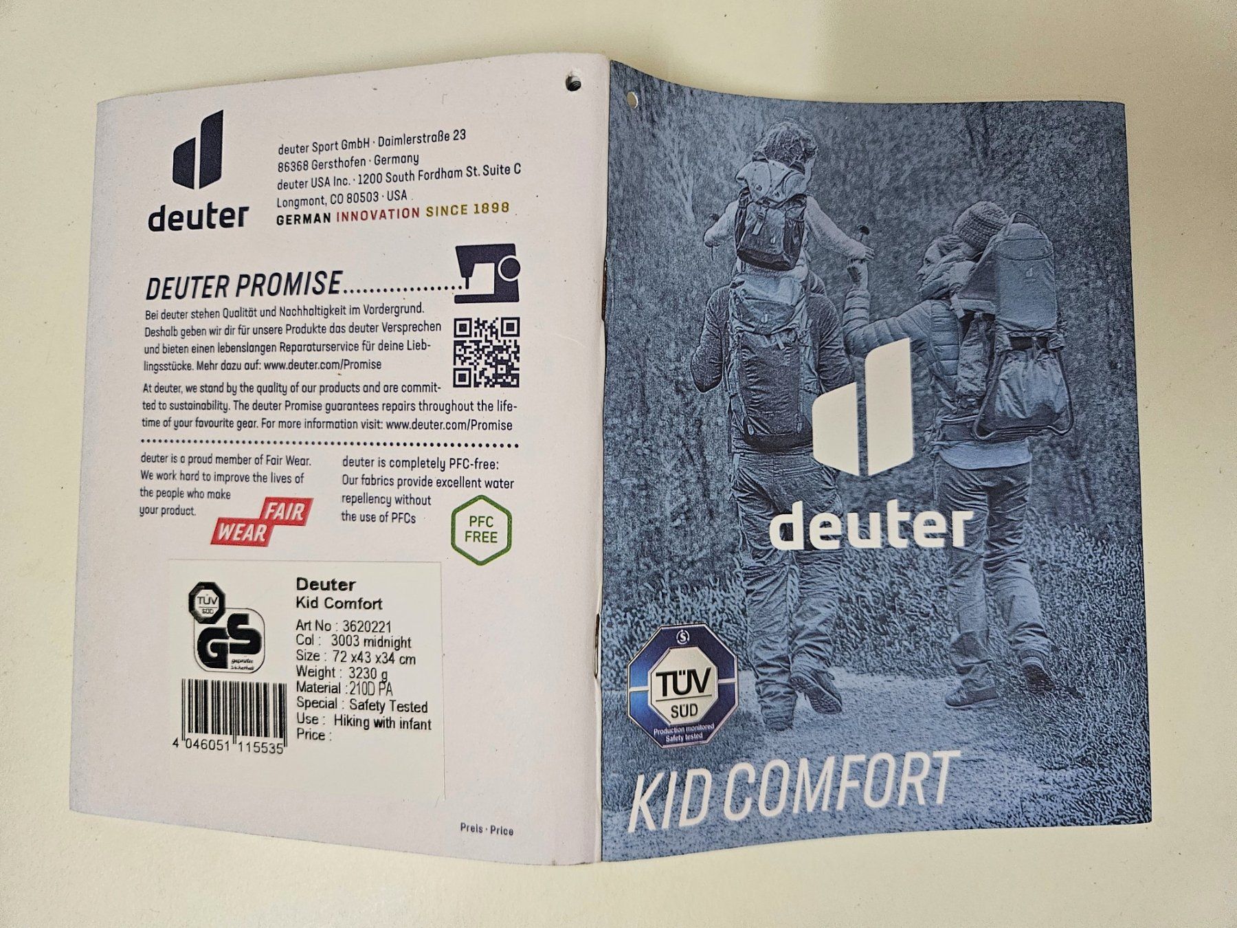 Deuter Marsupi portabebè: Deuter Kid Comfort Wanderrucksack – Usato da Wettingen venduto da iGex 6
