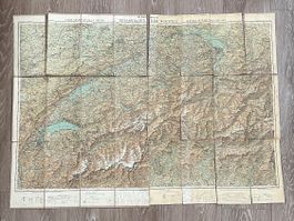 Historische SCHWEIZER LANDKARTE (komplett) / Guter Zustand