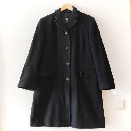 BURBERRY Wool-Cashmere-Mantel Gehrock Kaschmir schwarz Gr.44