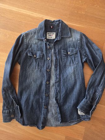 Jeanshemd Jungen Gr 152 New York Fred Mello
