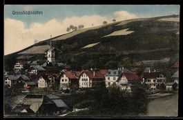 AK Grosshöchstetten, Ortsansicht mit Kirche und Häusern