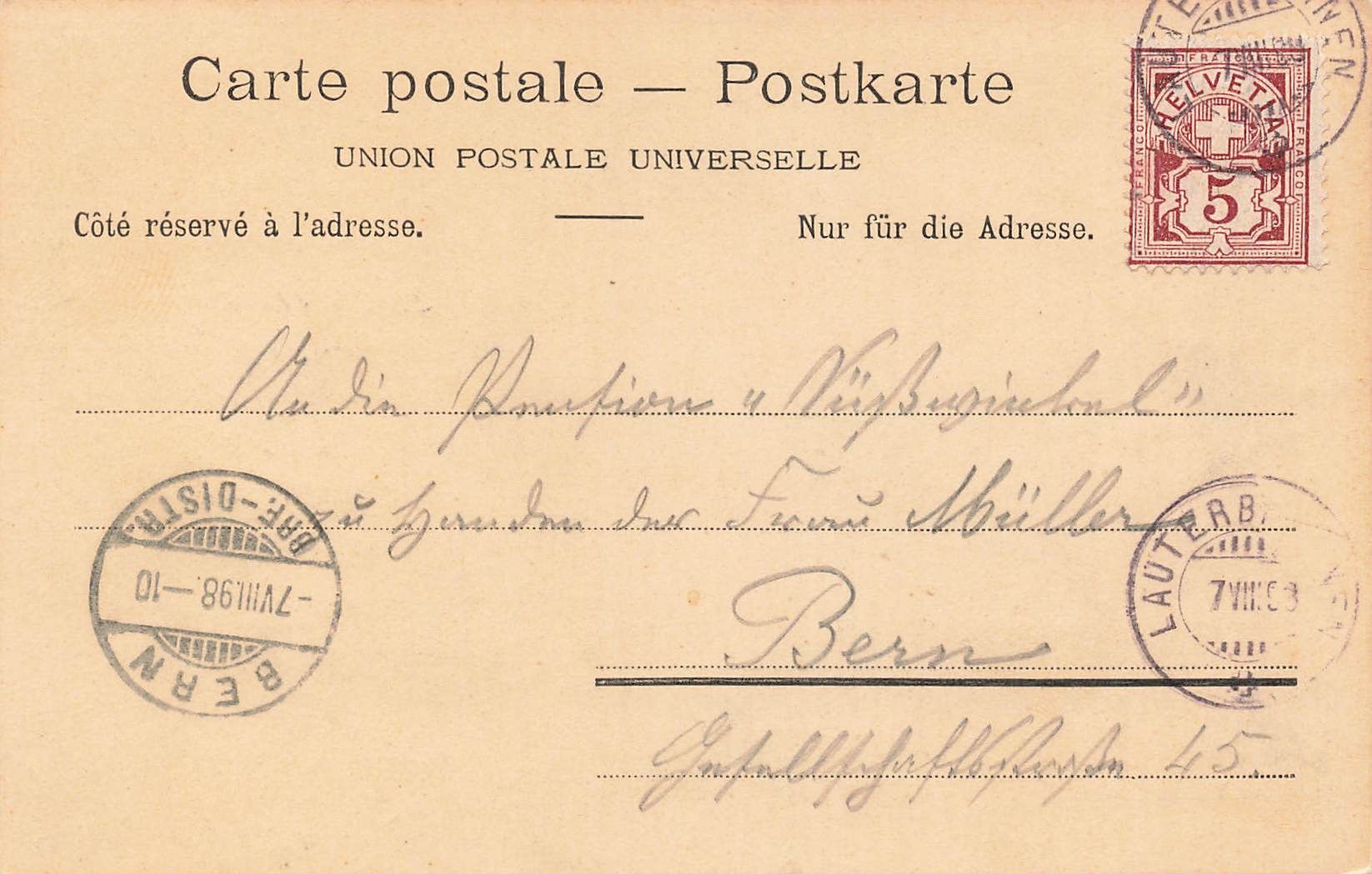Cartoline postali: Lauterbrunnen (BE) Staubbachfall – Usato da Biasca venduto da Blenio71 1