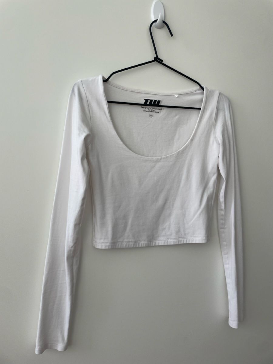 Tally Weijl Tops: Basic Langarm Oberteil weiss Grösse S – Gebraucht aus Menziken von belle.etz
