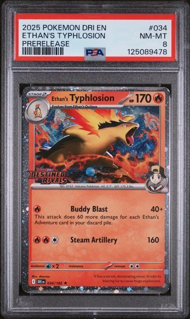Pokémon Carte collezionabili: Pokemon Ethans Typhlosion 034 PSA 8 – Usato da Basel venduto da ray.alround