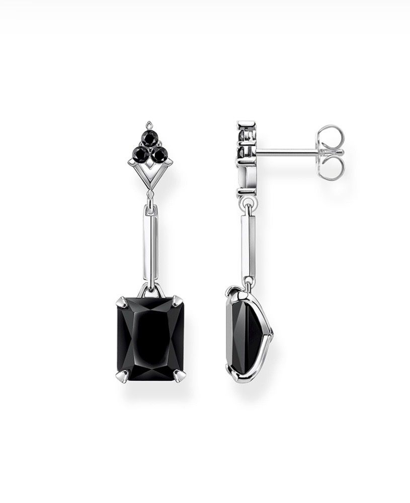 Thomas Sabo Orecchini pendenti & Orecchini a lobo: Neue Thomas Sabo Ohrringe mit Onyx – Nuovo e nell'imballaggio originale da Münsingen venduto da Krone75