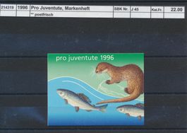 1996 Pro Juventute, Markenheftchen, ** postfrisch