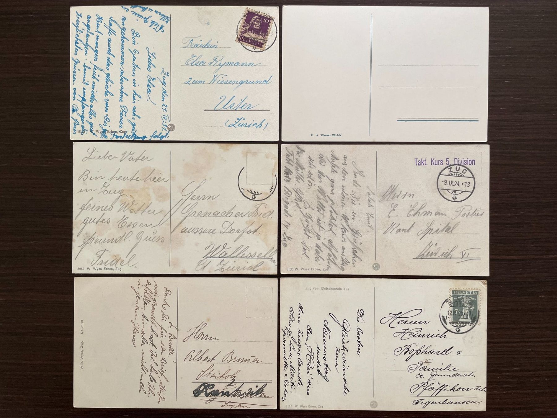 Cartoline postali: ZUG Lot von 24 Ansichtskarten im Kleinformat – Usato da Wald ZH venduto da TLILEF 8