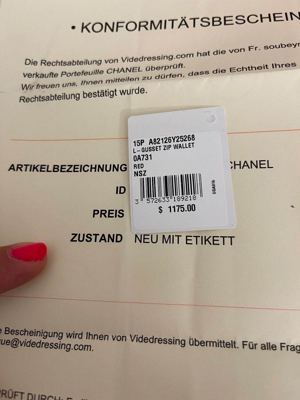 Chanel Portamonete: Chanel Portemonnaie – Nuovo (secondo la descrizione) da Staad SG venduto da maza120 3