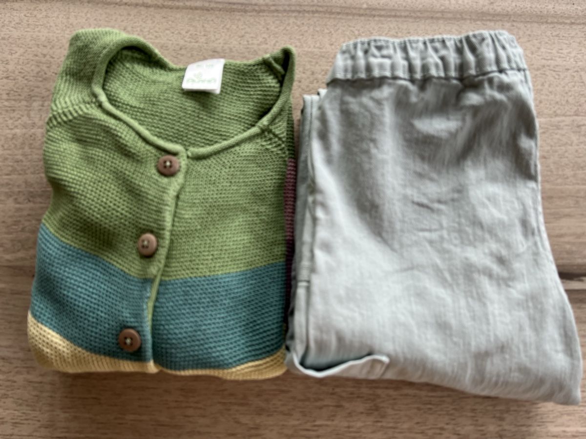 Hosen: Jeans Strickjäckli Mädchen Kleiderset Gr.128 – Gebraucht aus Eglisau von yd55 1