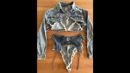 Sexy Damen Jeans Set Grösse S mit Kette