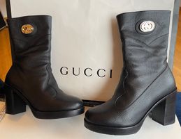 Gucci Leder Stiefel Gr 37.5