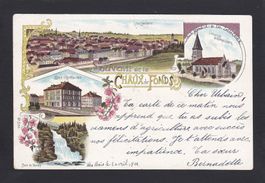 LA CHAUX-DE-FONDS, 4-Bild Litho 1901