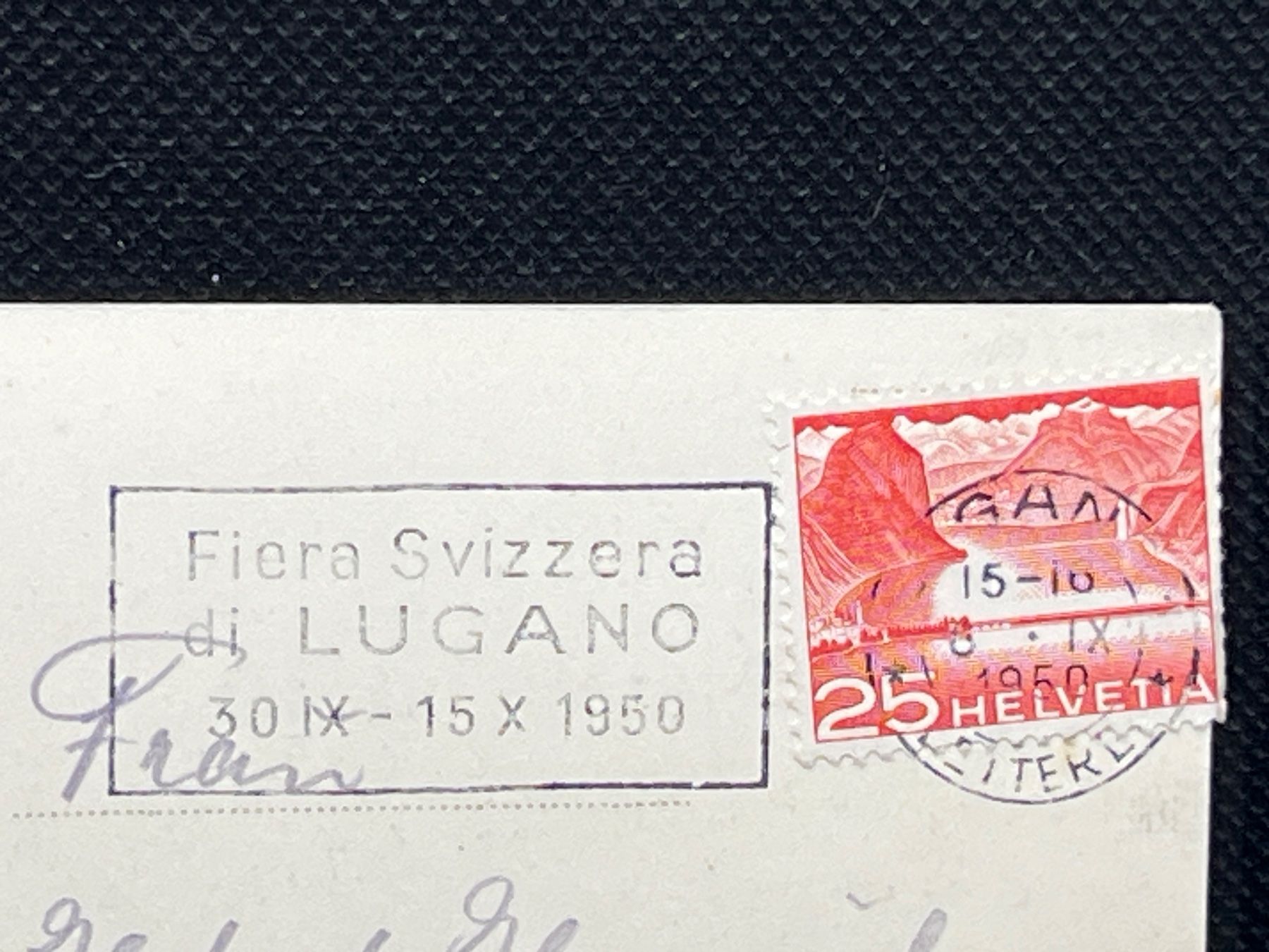 Ansichtskarten: Lugano Riva Vincenzo Vela e Collina – Gebraucht aus Widnau von Brusi9 1