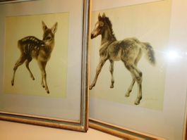 Neue Fundschätze Kunst Graphik Druck 2 x Graphik Bild Litho
