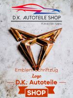 Seat Cupra 3D aus Metall Emblem Schriftzug in Kupfergold