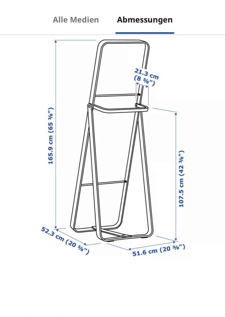 Spiegel: IKEA IKORNNES Standspiegel – Gebraucht aus Grub AR von Struwwelpetra 1