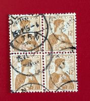 HELVETIA 121 VIERERBLOCK 6X GESTEMPELT OLTEN SOLOTHURN 1915