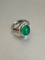 Vintage Silber Ring mit 18K Gold & Achat, Jean Duvoisin: 53
