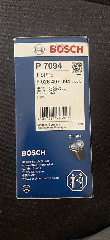 Bosch Tutti pezzi di ricambio auto: Bosch Ölfilter Bmw – Usato da Dierikon venduto da Nemy 1