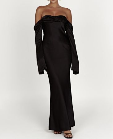 Elegantes Abendkleid schwarz Gr. M, 38 - Neu