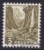 SBK-Nr. 201y (Staubbachfall, glattes Papier 1936-1938)