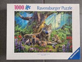 Ravensburger Puzzle Wölfe 1000 Teile - vollständig