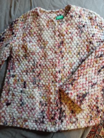 United Colors of Benetton Jacke Wolle bunt gemustert