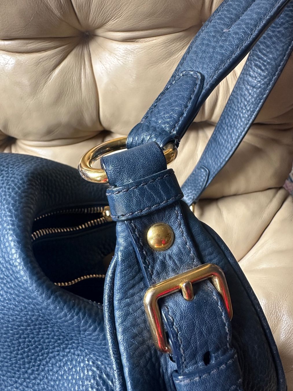 Prada Borse da donna: PRADA Handtasche Leder marine – Usato da zürich venduto da goldklumpen 5