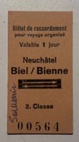 Ticket de train - Billet de raccordement Neuchâtel-Bienne