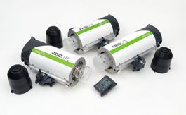 Drei Priolite MBX Blitzgeräte mit viel Power und Zubehör