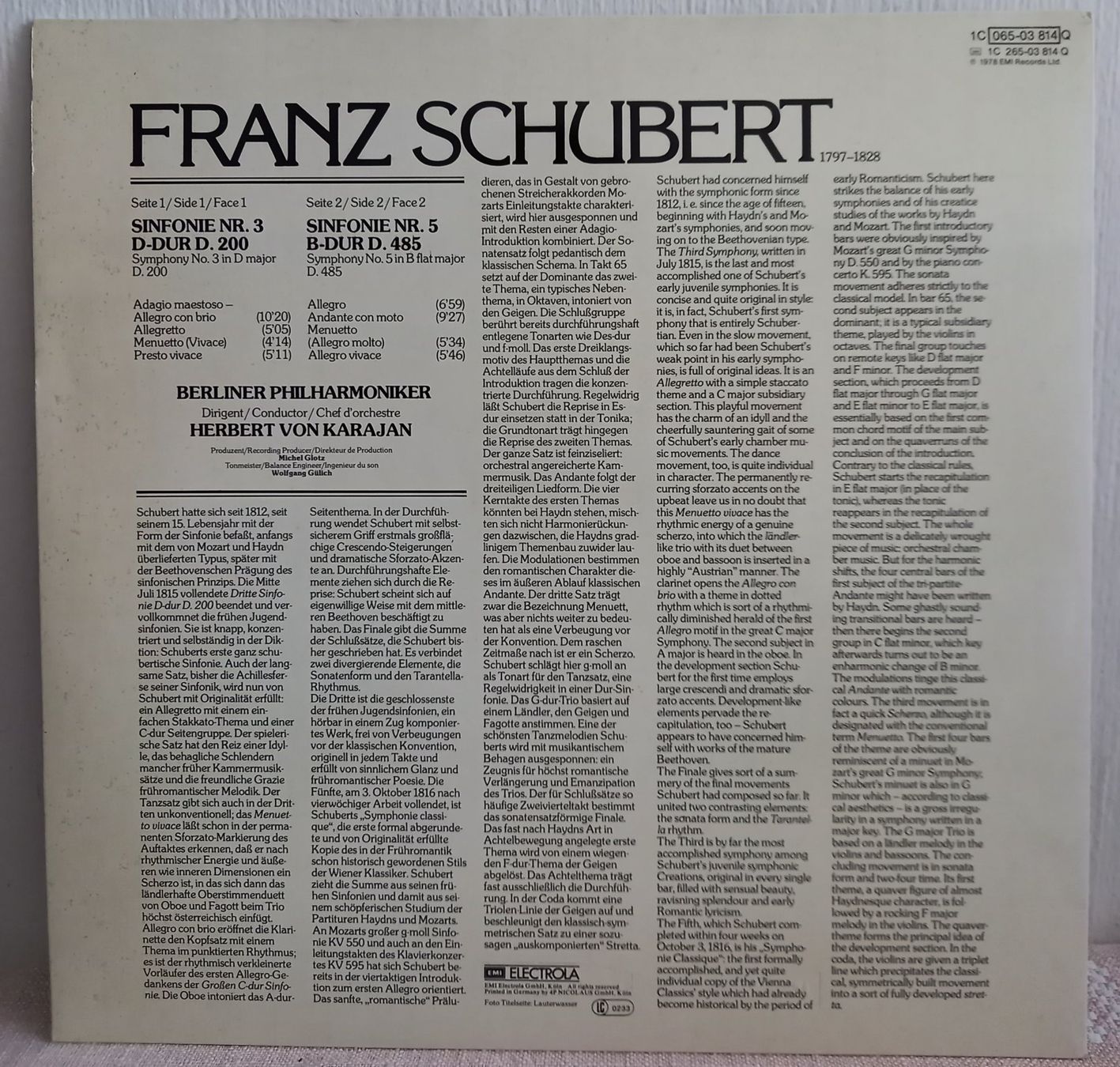 Schallplatten: Klassik-LP "SCHUBERT SINFONIEN" – Gebraucht aus Binningen von mar_2jlr 1
