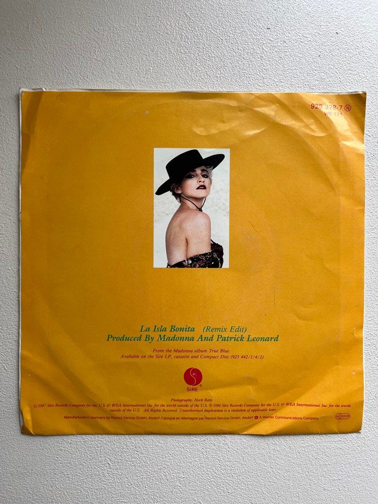 Schallplatten: 1987 Madonna La isla bonita Single – Gebraucht aus Zürich von schweinsbraten 1