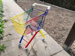 Originaler Kindereinkaufswagen - Metall - Sehr Robust