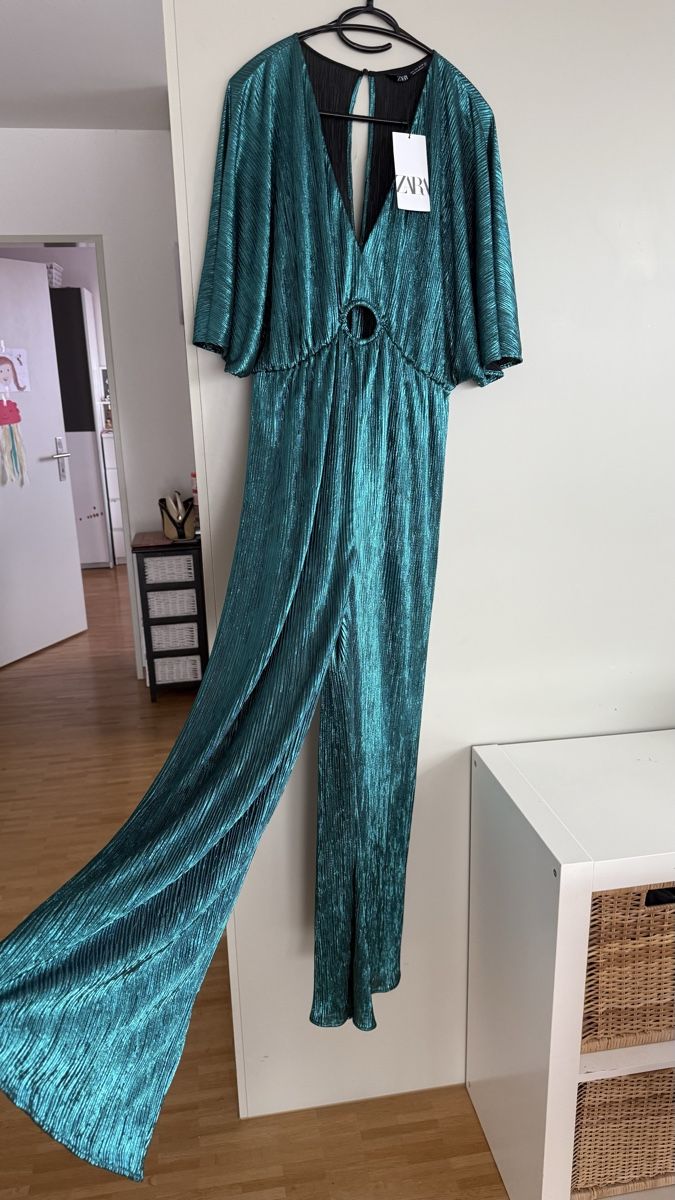 Zara Tute: Zara Metallic Jumpsuit/ Anzug gr.L – Nuovo e nell'imballaggio originale da Winterthur venduto da -BeHappy24- 7