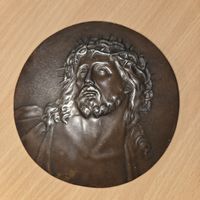 Sakral Antike religiöse Medaillen, Durchmesser 12.2 cm, Top!