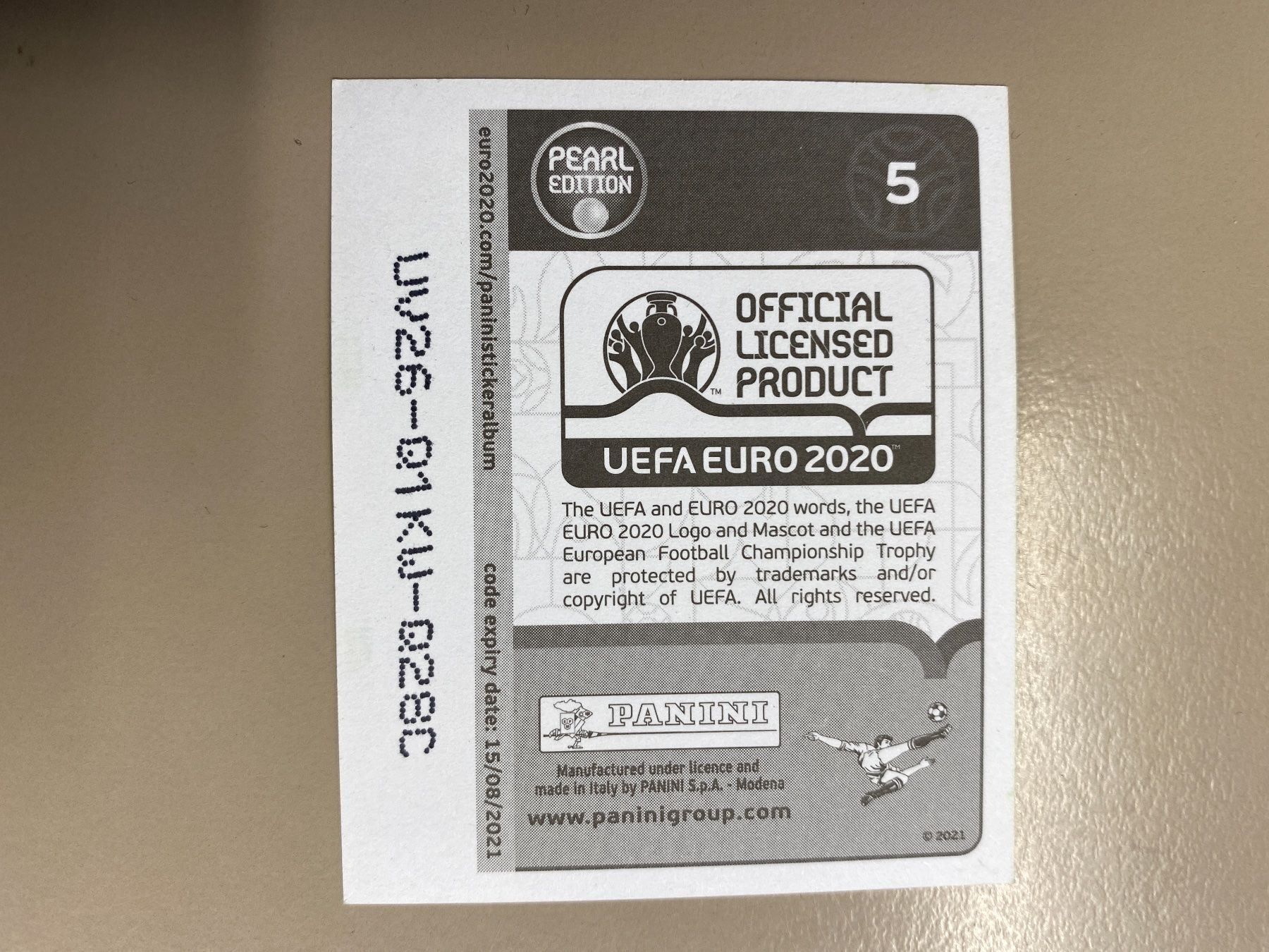 Panini Cartes à collectionner: Euro 2020 Panini Nr.5 – Neuf (Voir description) à Dietikon par Emoruk 1