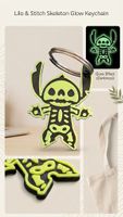Stitch Skelett Schlüsselanhänger – Glow in the dark