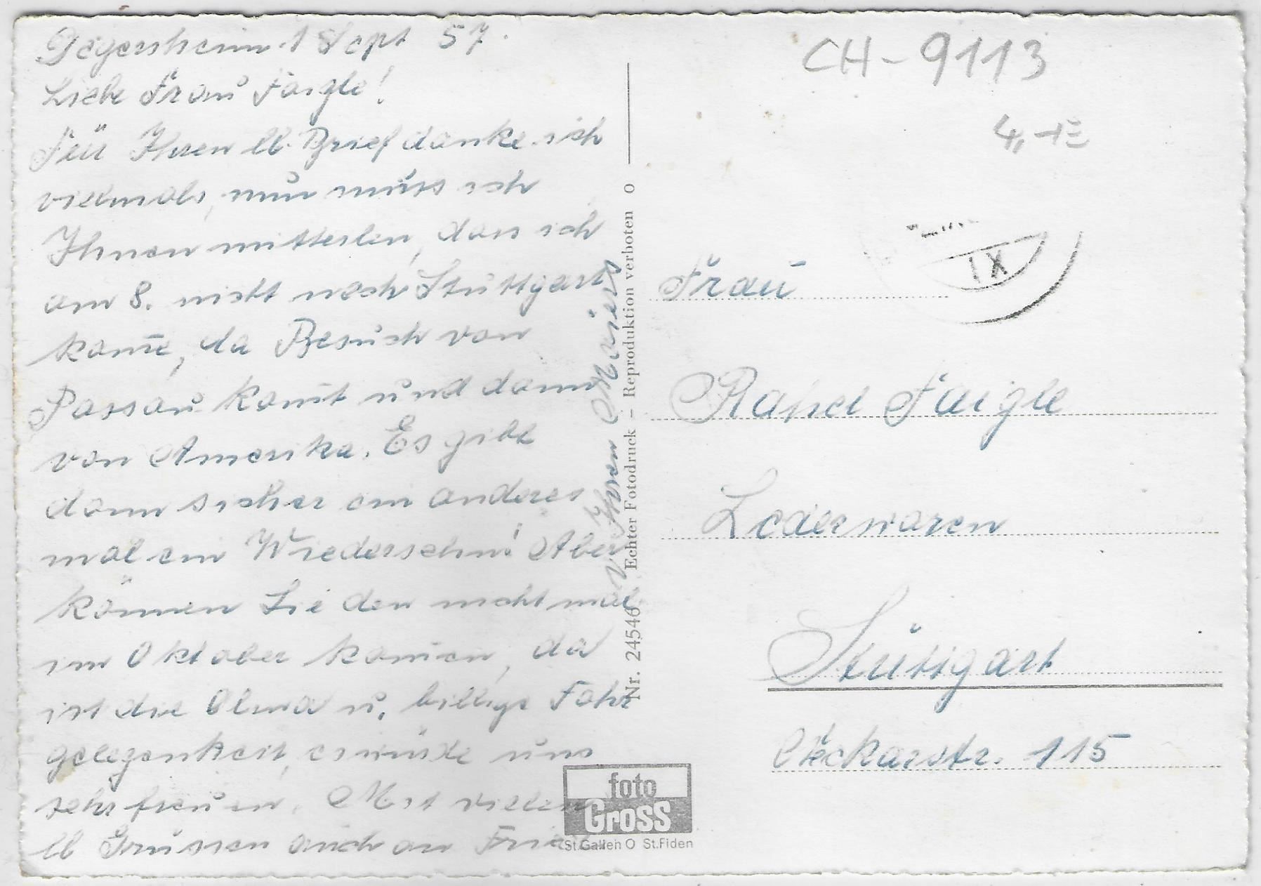 Cartoline postali: Degersheim - Generalansicht – Usato da Ettingen venduto da Kartenplanet 1