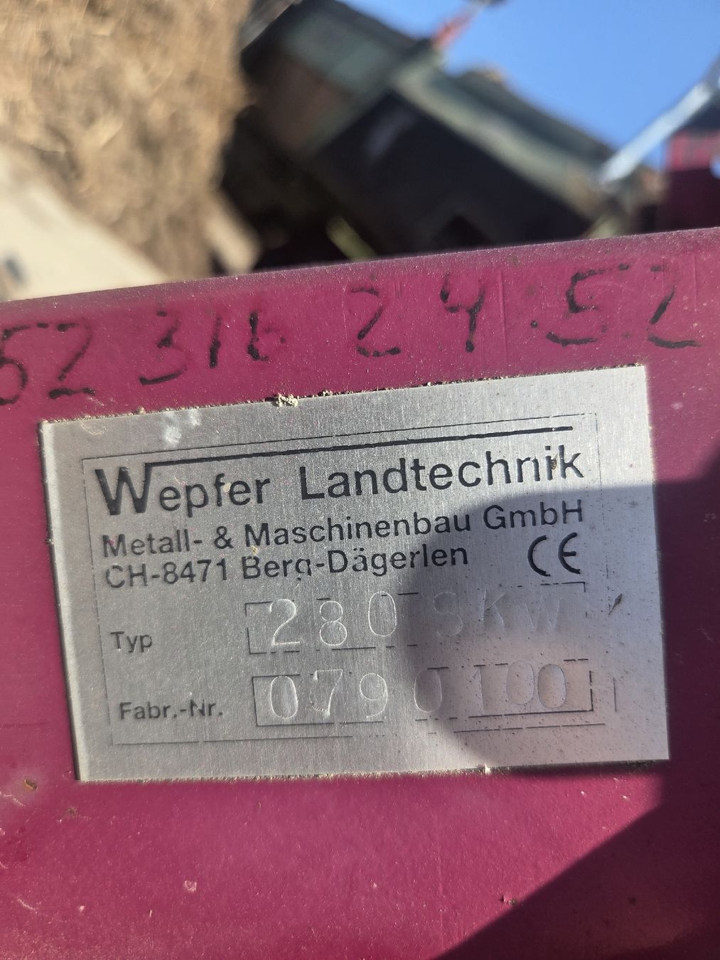 Tutte le macchine: Mähwerk Wepfer Landtechnik Typ 280 – Difettoso da Menzingen venduto da Unterbrecher 3