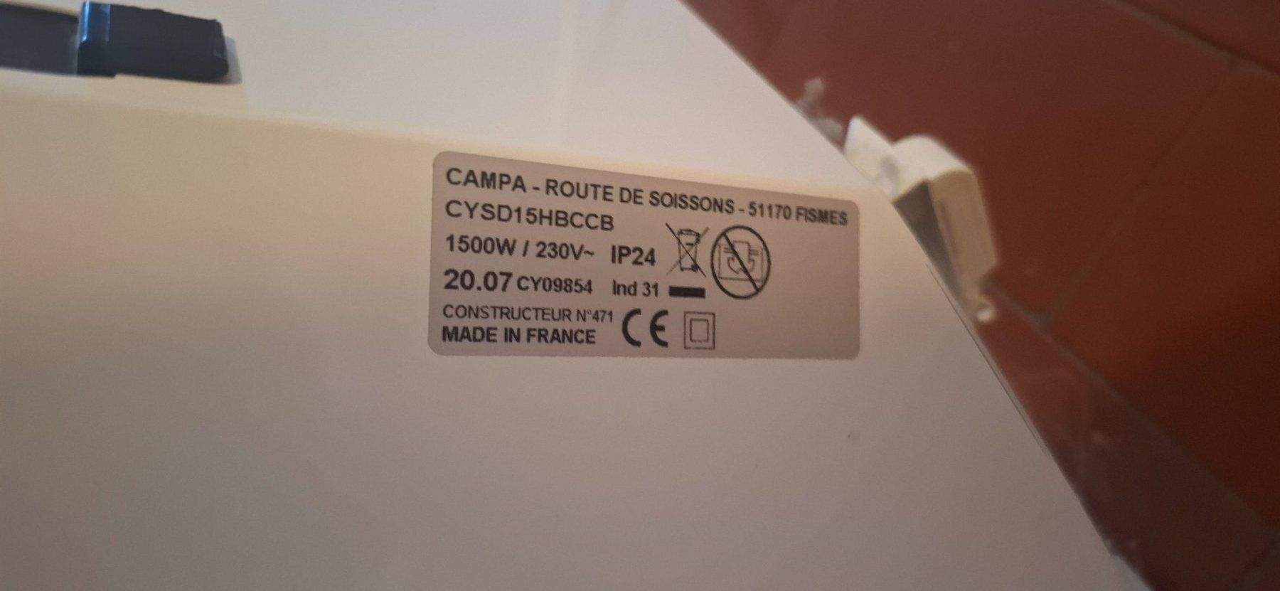 Heizgeräte: 2 Chauffages campa CYSD15HBCCB – Gebraucht aus Saxon von yoa_jt8g