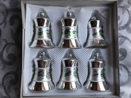 Silberne Glocken Christbaumschmuck Glocke