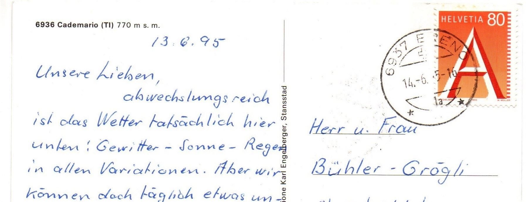 Ansichtskarten: CADEMARIO – Gebraucht aus Jona von philajona 1