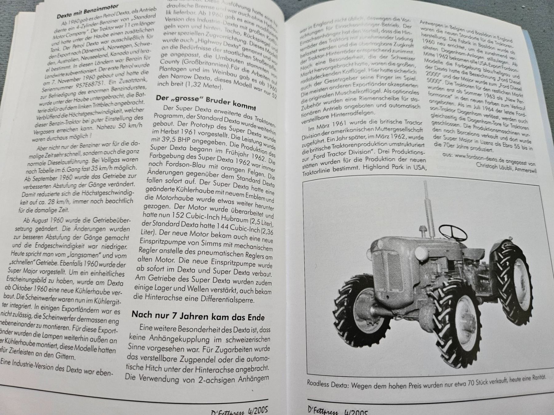 Fordson Traktoren: D Fettpress 4/05 Fordson Dexta xb – Gebraucht aus Flawil von sr1_f6st 4
