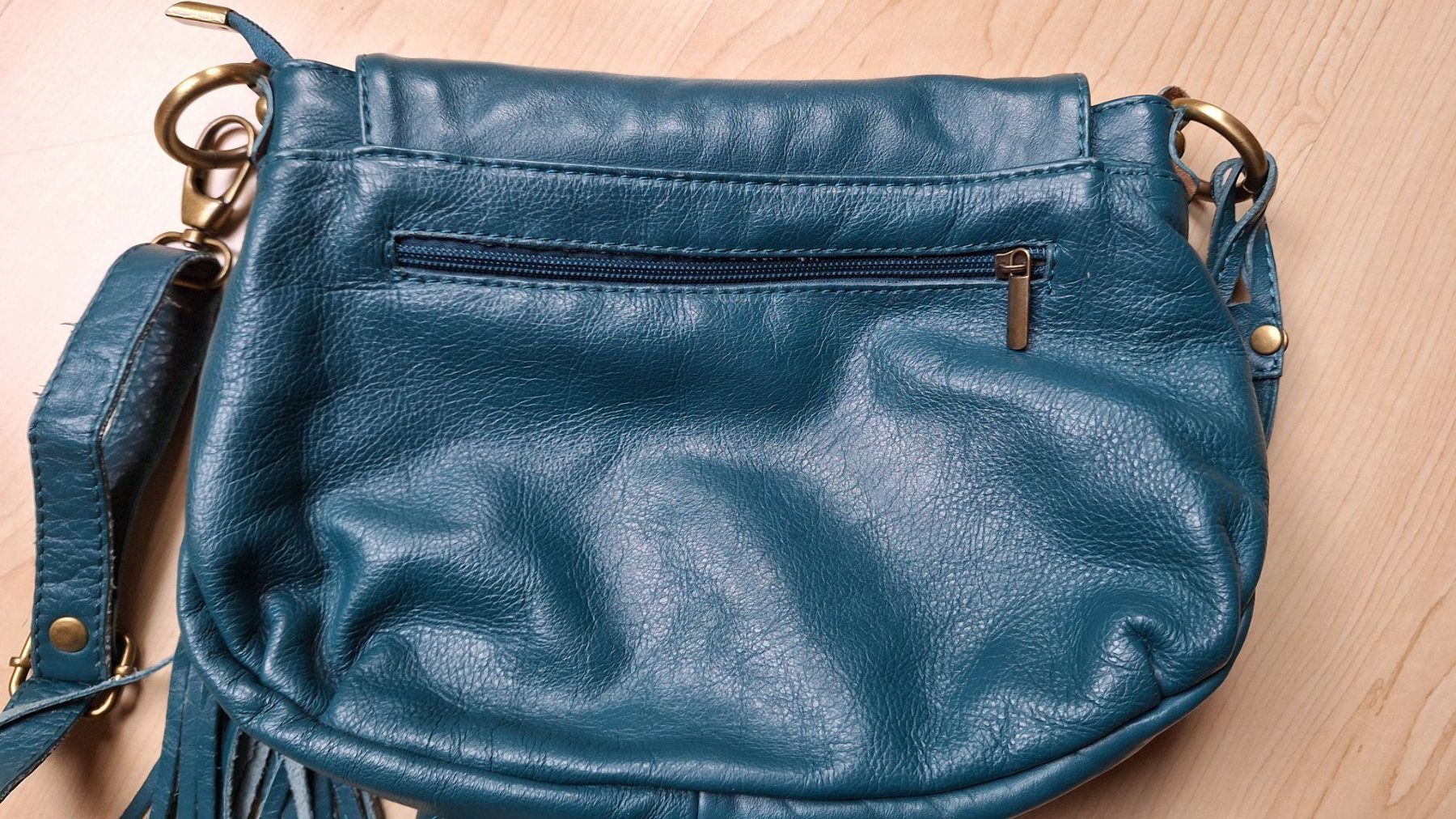 Borse da donna: ANOKI  ,Paris ,umhänge Tasche Leder Petrol – Usato da Dornach venduto da majo8689 6
