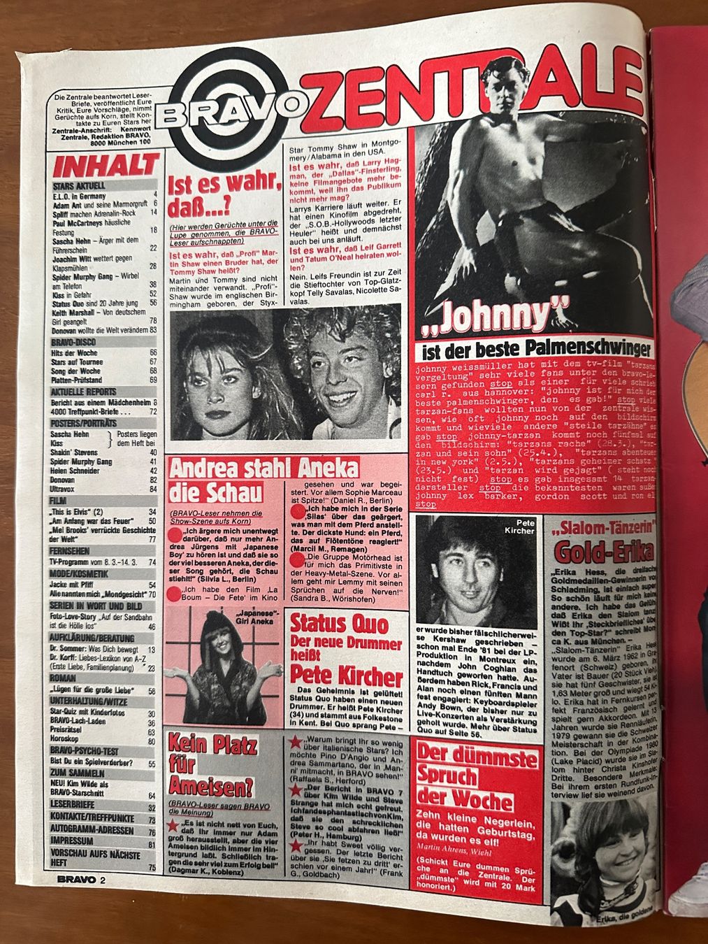 Riviste & Magazine: BRAVO 1982 Nr. 10 // Spider Murphy Gang – Usato da Zürich venduto da die_5djt 1