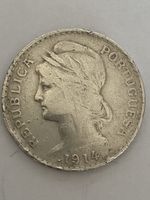 Portugal, 50 centavos 1914 argent