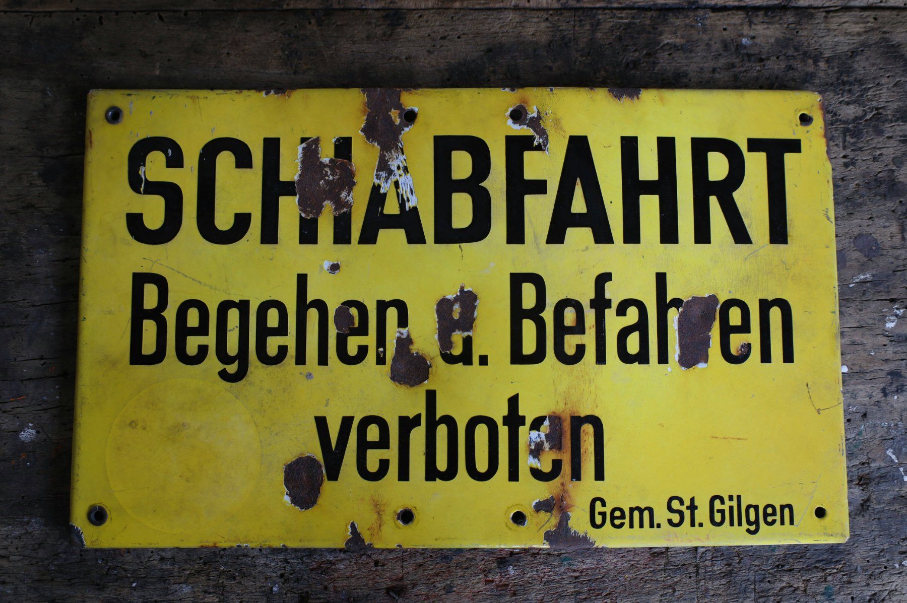 Insegne: Emailschild "Schiabfahrt" Skilift 4 – Usato da Birrwil venduto da brandschatz_birrwil 1