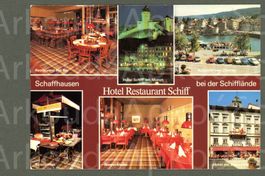 AK color Schaffhausen SH bei der Schifflände, 6-Bild ≈ 1970