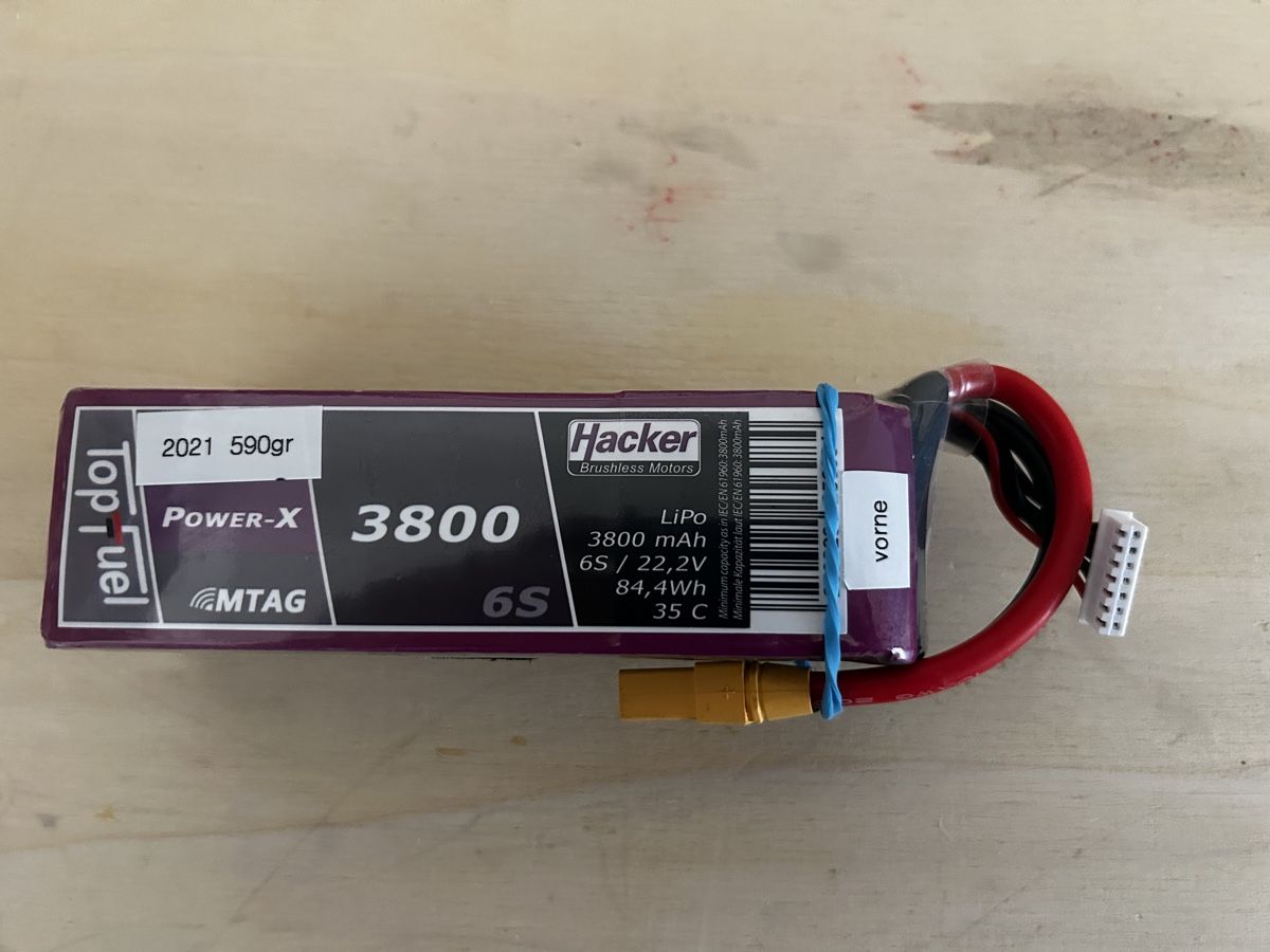 Hacker Akkus, Ladegeräte & Netzgeräte: Hacker 6S 3800mAh – Gebraucht aus Bad Ragaz von Foletti