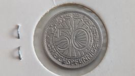 Münze 50 Reichspfennig 1927 E, (2WA4)